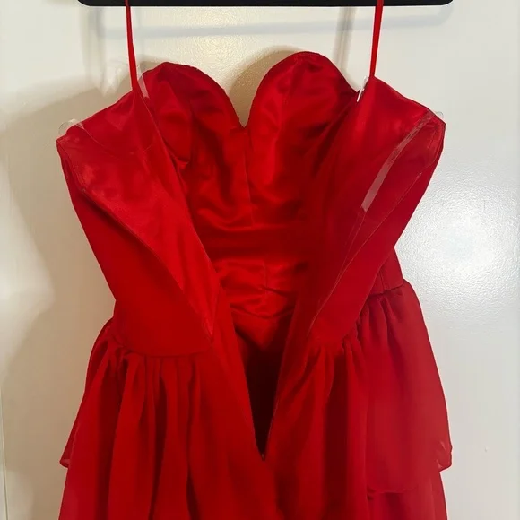 BERLINNOVA Red Tiered Corset Dress - Picture 12 of 14
